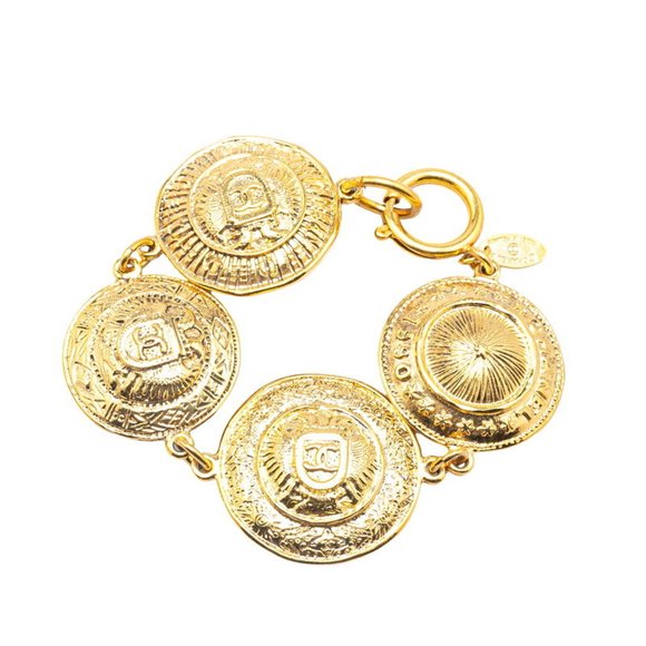 CHANEL Gold Coco Mark Charm Bracelet - Picture 1 of 6